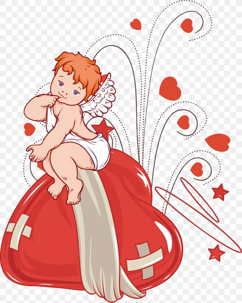 Cupid Adobe Illustrator Clip Art, PNG, 2001x2511px, Watercolor, Cartoon, Flower, Frame, Heart Download Free