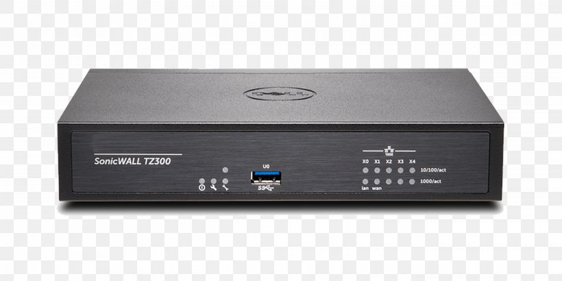 Dell SonicWALL TZ300 Security Appliance Firewall, PNG, 2700x1350px, Dell, Audio Receiver, Computer Appliance, Computer Program, Computer Security Download Free