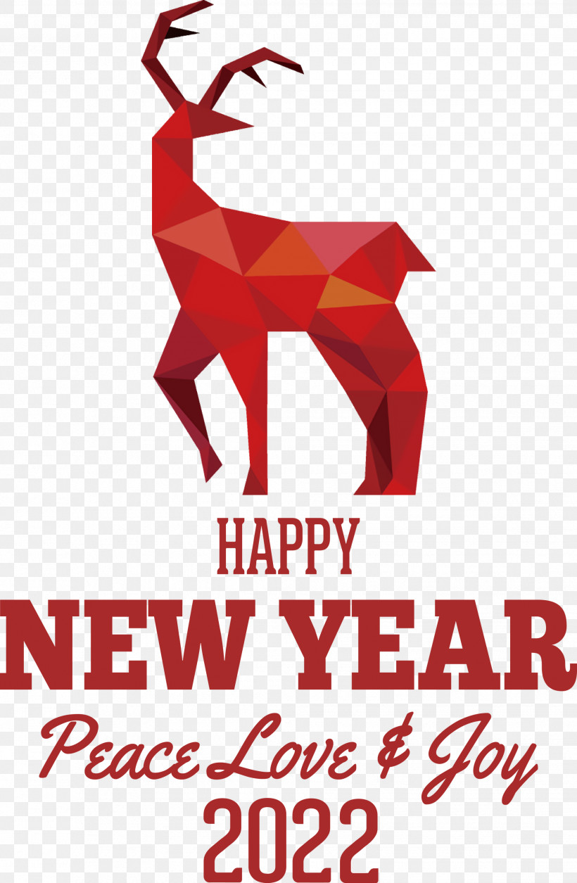 Happy New Year 2022 2022 New Year, PNG, 1959x3000px, Reindeer, Deer, Line, Logo, Theatre Download Free