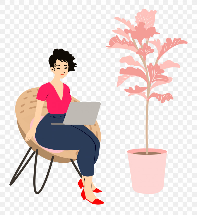 Alone Time Lady Computer, PNG, 2289x2500px, Alone Time, Behavior, Biology, Cartoon, Chair Download Free