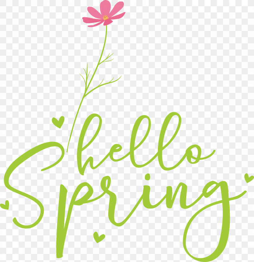 Hello Spring Spring, PNG, 2907x3000px, Hello Spring, Calligraphy, Logo, Painting, Royaltyfree Download Free