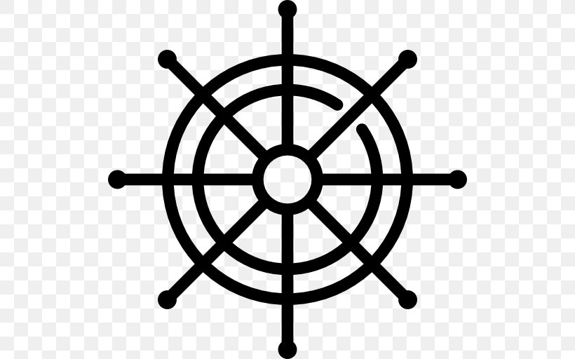 Ship's Wheel Helmsman Clip Art, PNG, 512x512px, Ship S Wheel, Anchor, Artwork, Black And White, Boat Download Free