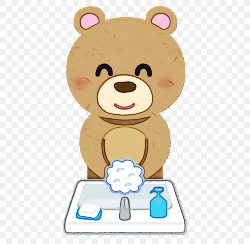 Teddy Bear, PNG, 482x800px, Washing Hands, Animal Figure, Bear, Brown Bear, Cartoon Download Free