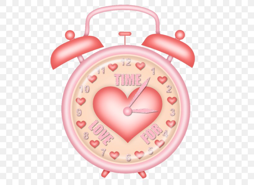 Alarm Clock Clip Art, PNG, 600x599px, Alarm Clock, Clock, Heart, Home Accessories, Pink Download Free