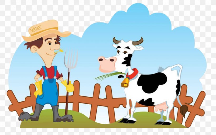 Cattle Farmer Dairy Farming, PNG, 1000x624px, Cattle, Agriculture, Art, Cartoon, Cattle Like Mammal Download Free