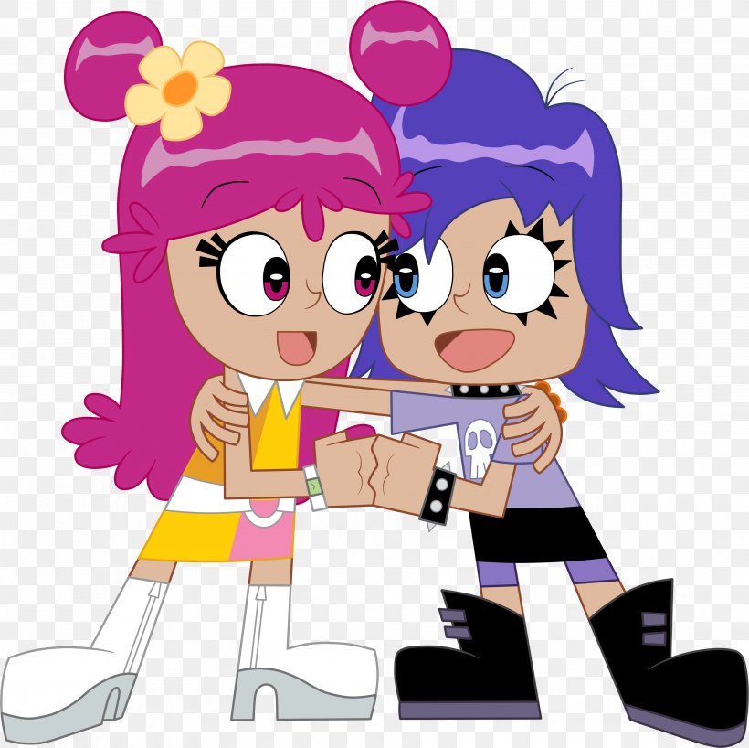 Hi Hi Puffy AmiYumi: The Genie And The Amp, PNG, 3763x3757px, Watercolor, Cartoon, Flower, Frame, Heart Download Free
