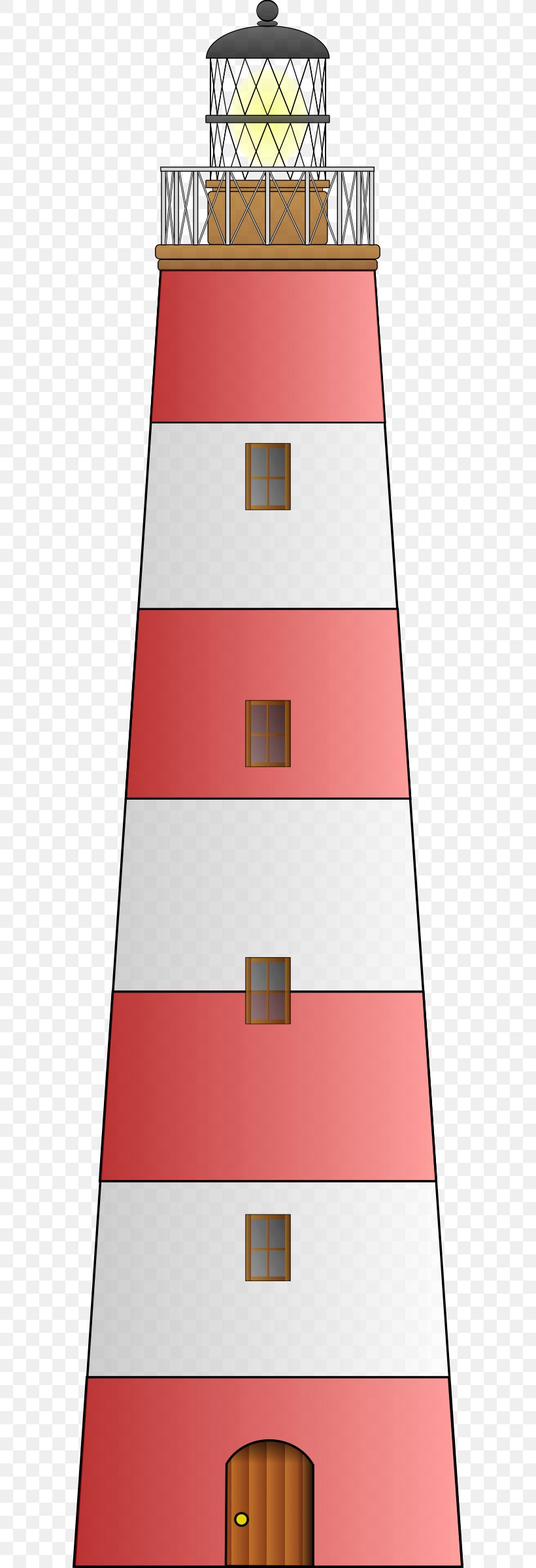 Lighthouse Drawing Clip Art, PNG, 598x2400px, Lighthouse, Drawing, Maritime Transport, Public Domain, Red Download Free