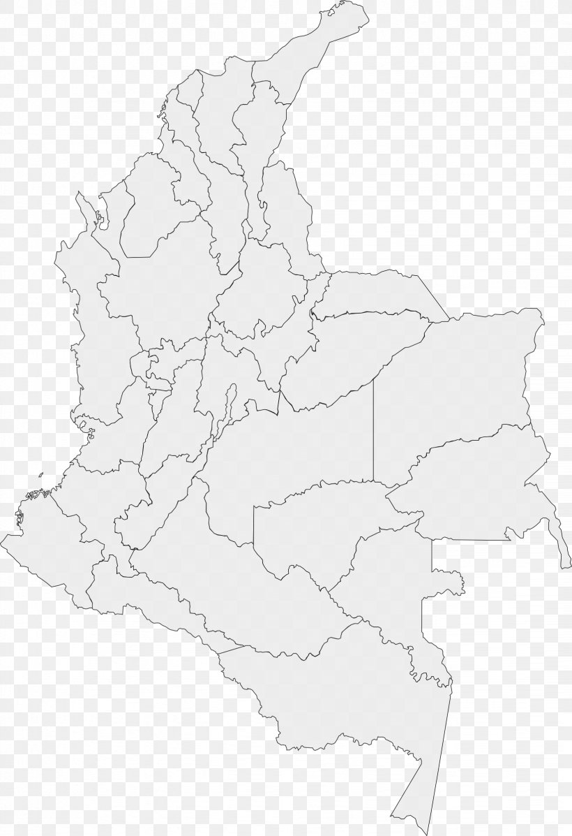 Vector Map Colombia, PNG, 1644x2400px, Map, Area, Black And White, Cdr, Colombia Download Free