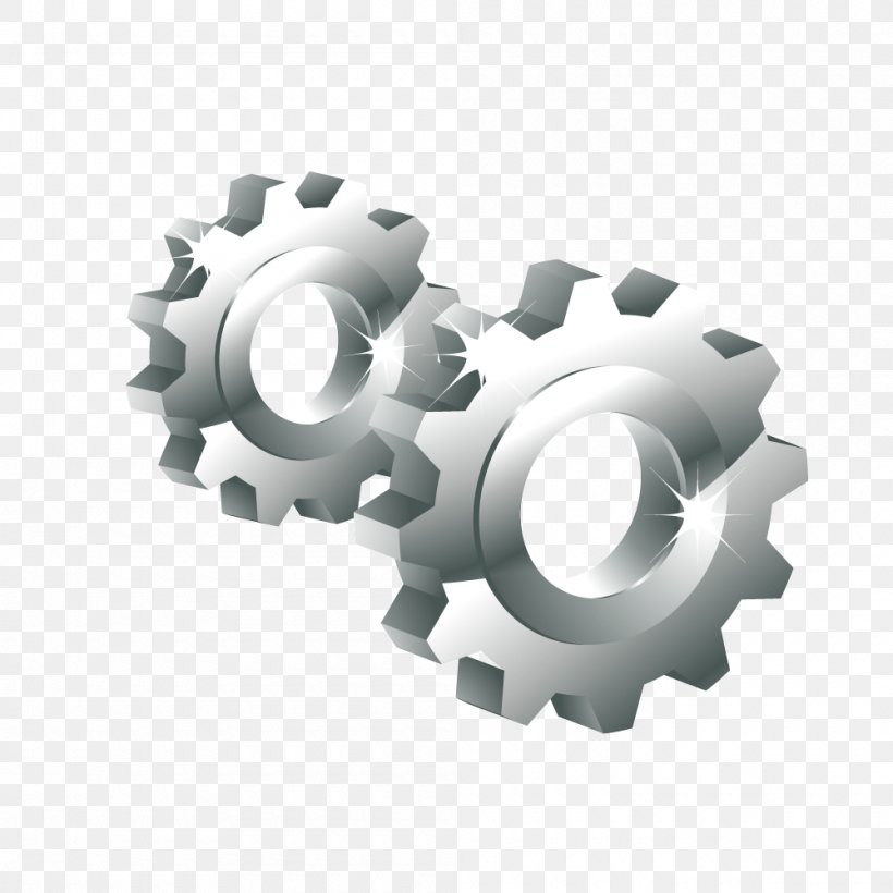 Gear Euclidean Vector 3D Computer Graphics Icon, PNG, 1000x1000px, 3d Computer Graphics, Gear, Fourvector, Hardware, Hardware Accessory Download Free