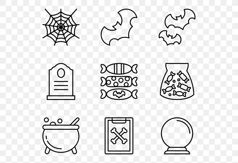 Halloween Vector Material, PNG, 600x564px, Drawing, Area, Art, Black, Black And White Download Free