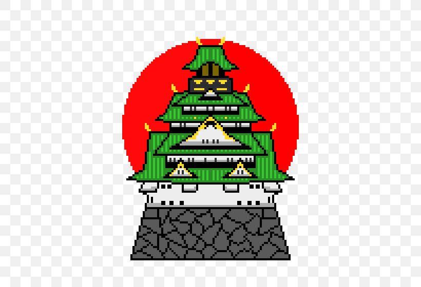 Japanese Castle Drawing Clip Art, PNG, 520x560px, Japanese Castle, August 18, Bit, Christmas, Christmas Ornament Download Free