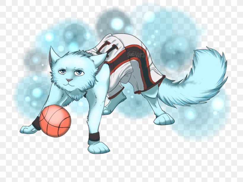 Kitten Tetsuya Kuroko Whiskers Kuroko's Basketball Cat, PNG, 1024x768px, Watercolor, Cartoon, Flower, Frame, Heart Download Free