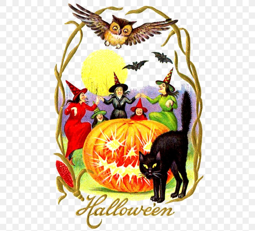 Halloween Card Jack-o'-lantern, PNG, 488x743px, Halloween, Art, Cat, Cat Like Mammal, Festival Download Free