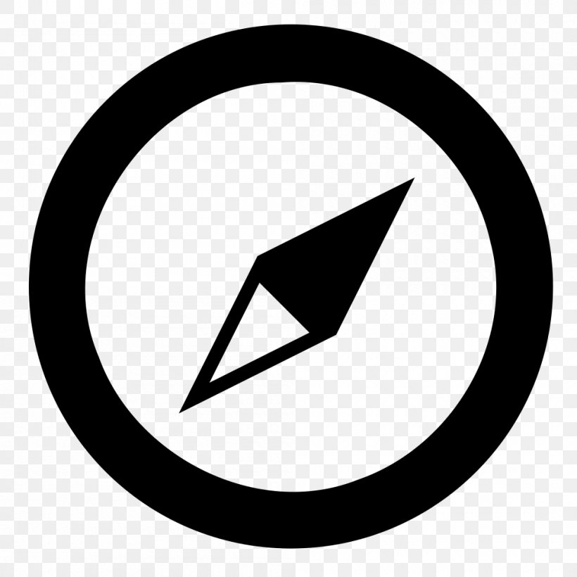 Compass Symbol Clip Art, PNG, 1000x1000px, Compass, Area, Black, Black And White, Brand Download Free