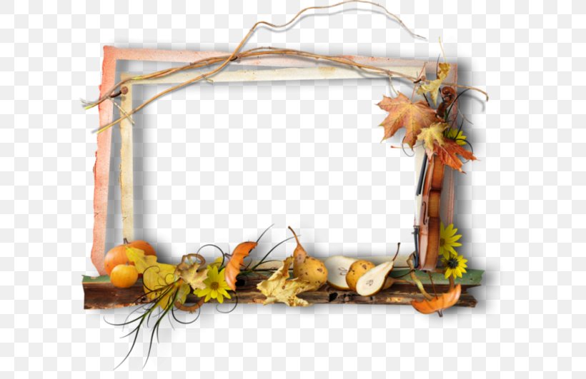 Picture Frames Autumn Clip Art, PNG, 600x531px, Picture Frames, Autumn, Branch, Decor, Floral Design Download Free