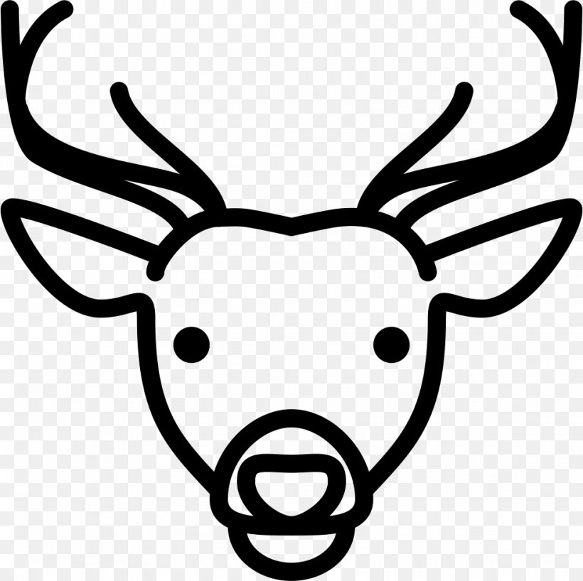 Deer, PNG, 982x980px, Deer, Antler, Blackandwhite, Coloring Book, Elk Download Free