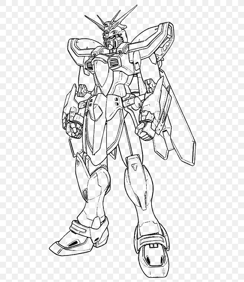 Line Art Drawing Gundam Coloring Book Image, PNG, 520x948px, Line Art