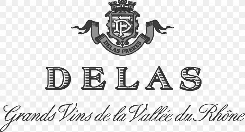 Rhône Wine Region Delas Frères Wines Crozes-Hermitage AOC, PNG, 1000x540px, Wine, Alcoholic Drink, Black And White, Brand, Logo Download Free