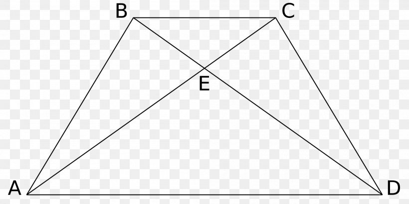 Triangle Symmetry Isosceles Trapezoid, PNG, 2000x1002px, Triangle, Area, Black And White, Decagon, Diagonal Download Free