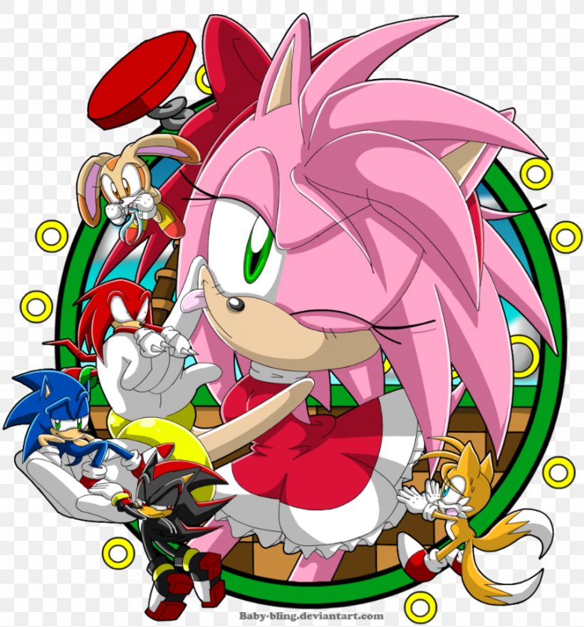 Amy Rose Sonic Rivals Shadow The Hedgehog Sega Photography, PNG, 900x968px, Watercolor, Cartoon, Flower, Frame, Heart Download Free