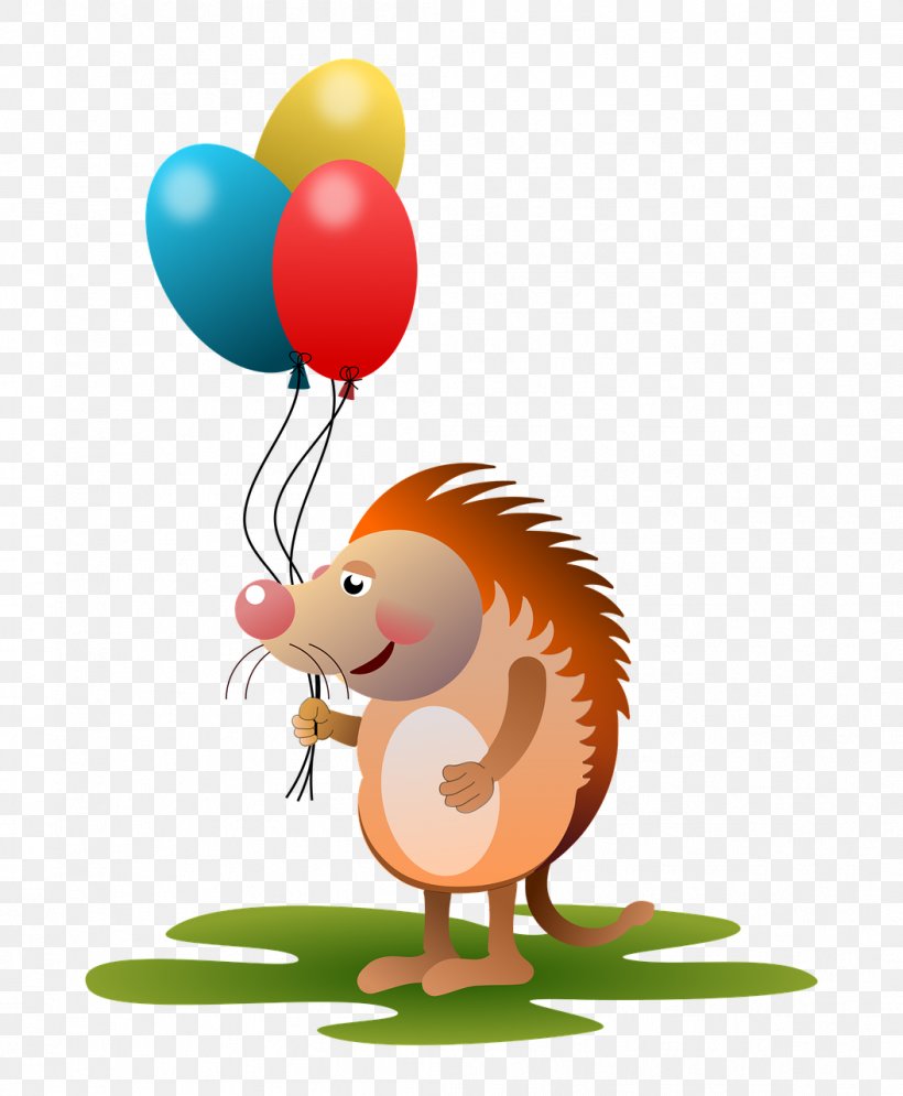 Hedgehog Porcupine Balloon Birthday Clip Art, PNG, 1054x1280px, Hedgehog, Animal, Balloon, Beak, Bird Download Free