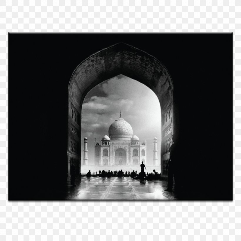Taj Mahal World Mural Canvas Poster, PNG, 900x900px, Taj Mahal, Arch, Architecture, Art, Black And White Download Free