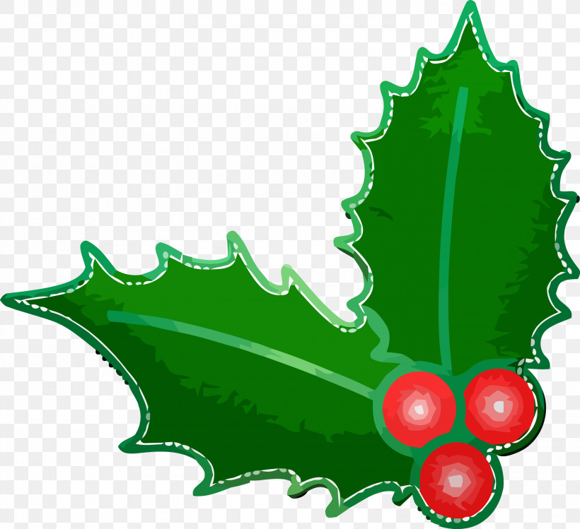 Holly Christmas Christmas Ornament, PNG, 3000x2741px, Holly, Christmas, Christmas Ornament, Green, Hollyleaf Cherry Download Free