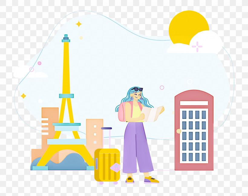 Paris Travel, PNG, 2500x1982px, Paris, Behavior, Cartoon, Geometry, Happiness Download Free