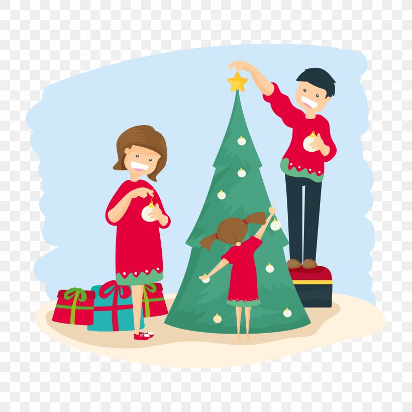 Vector Christmas Family, PNG, 2000x2000px, Christmas, Christmas Decoration, Christmas Ornament, Christmas Tree, Clip Art Download Free
