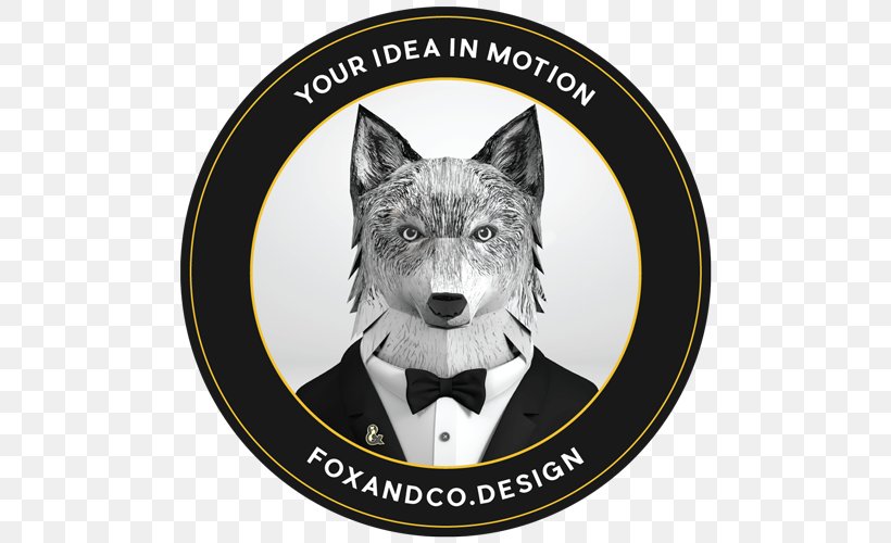 Dog Motion Graphics Motion Graphic Design Suit, PNG, 500x500px, Dog, Arctic Wolf, Black Tie, Bow Tie, Cinema 4d Download Free