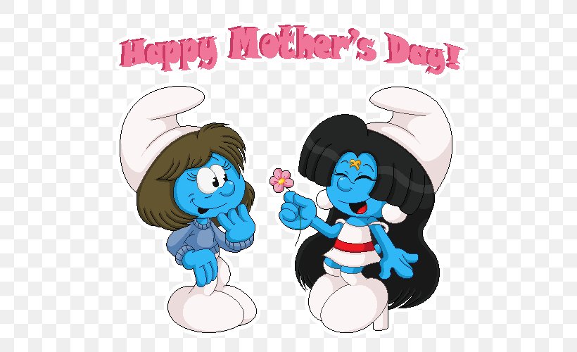 Mother's Day Grouchy Smurf Smurfette Sister, PNG, 590x500px, Mother S Day, Art, Cartoon, Character, Fashion Accessory Download Free