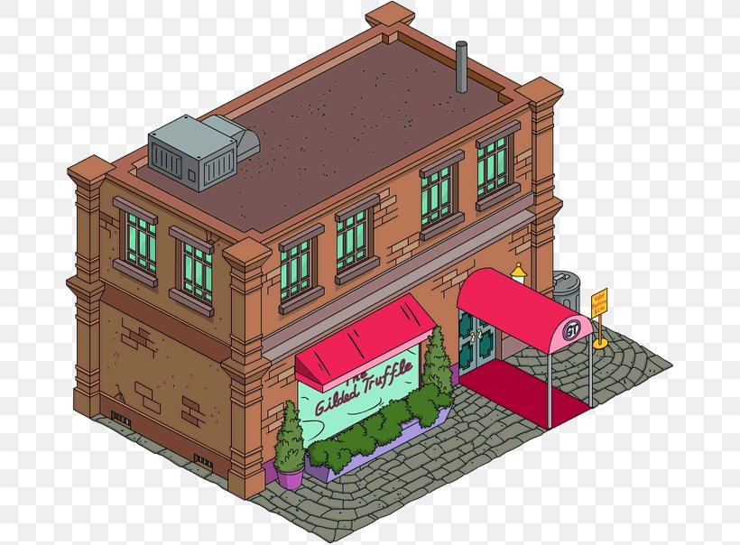 The Simpsons: Tapped Out Marge Simpson The Simpsons Game Springfield Simpson Family, PNG, 676x604px, Simpsons Tapped Out, Animation, Building, Elevation, Facade Download Free