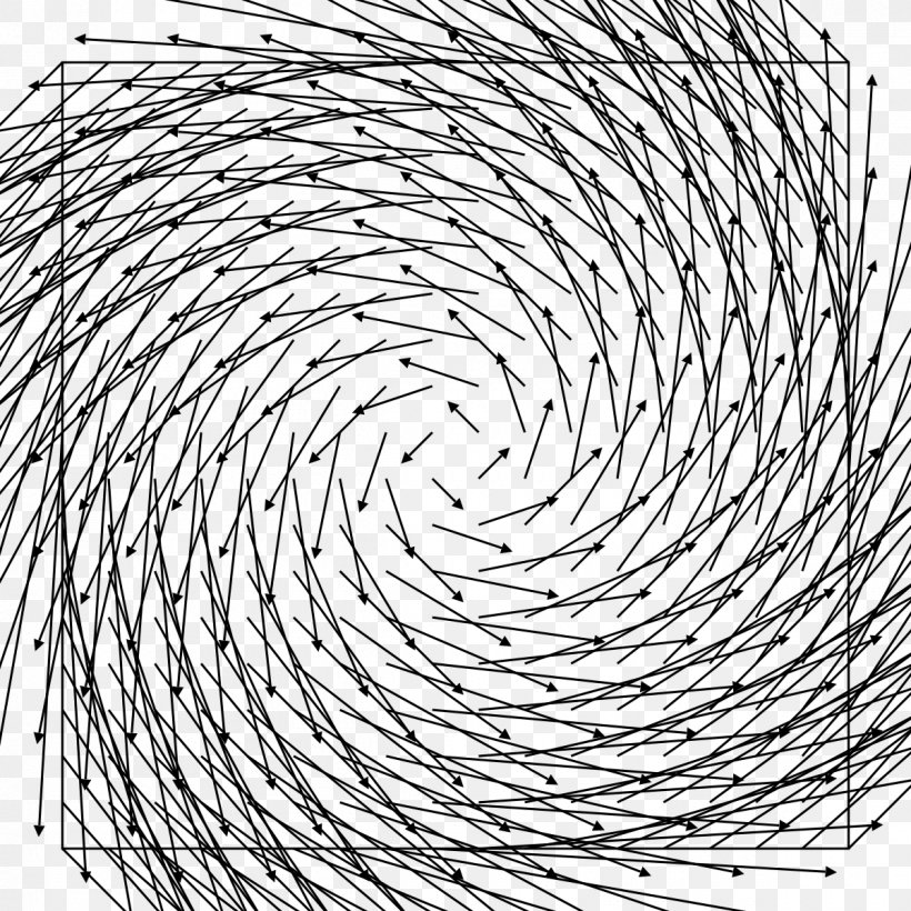Vector Field Scalar Field Mathematics, PNG, 1200x1200px, Vector Field, Black And White, Curl, Del, Divergence Download Free