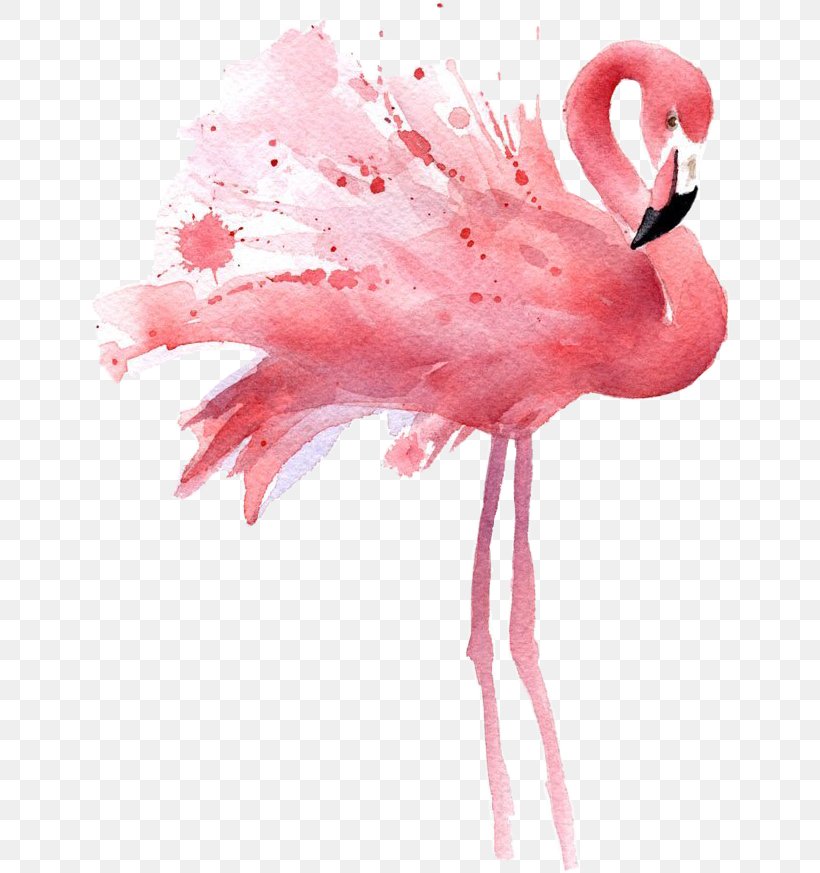 Watercolor Painting Flamingo Work Of Art, PNG, 642x873px, Watercolor Painting, Abstract Art, Art, Artist, Beak Download Free