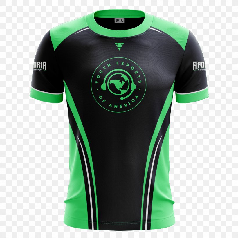 T-shirt Sports Fan Jersey Clothing ESports, PNG, 1000x1000px, Tshirt, Active Shirt, Brand, Clothing, Cycling Jersey Download Free