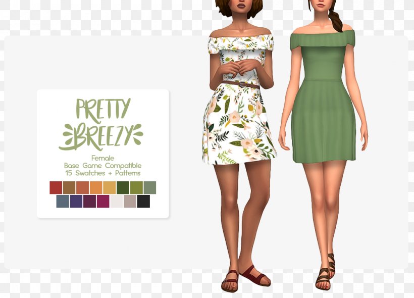 The Sims 4 The Sims 3: Pets Clothing Dress Maxis, PNG, 1000x720px, Watercolor, Cartoon, Flower, Frame, Heart Download Free