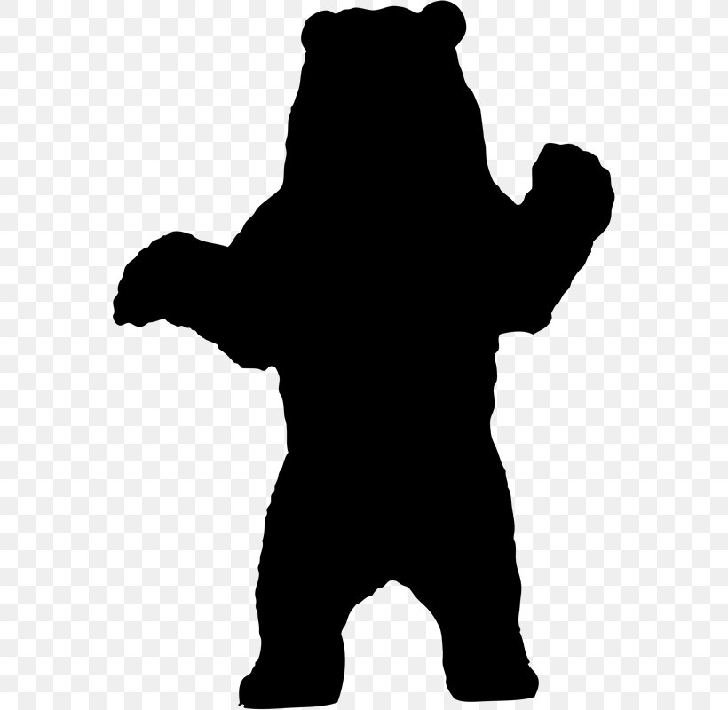 Polar Bear American Black Bear Grizzly Bear Silhouette, PNG, 567x800px, Bear, Alaska Peninsula Brown Bear, American Black Bear, Black, Black And White Download Free