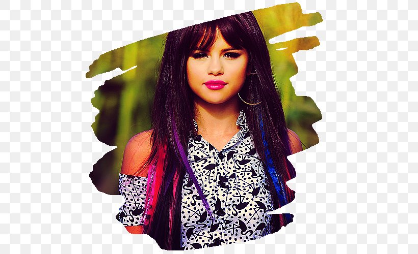 Selena Gomez Hit The Lights Hairstyle Hair Coloring, PNG, 500x500px, Watercolor, Cartoon, Flower, Frame, Heart Download Free