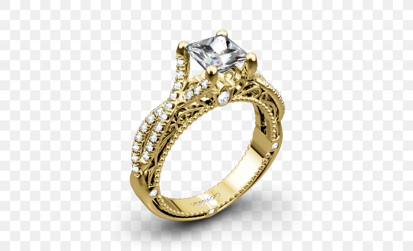 Engagement Ring Diamond Wedding Ring, PNG, 500x500px, Ring, Bling Bling, Bracelet, Brilliant, Colored Gold Download Free