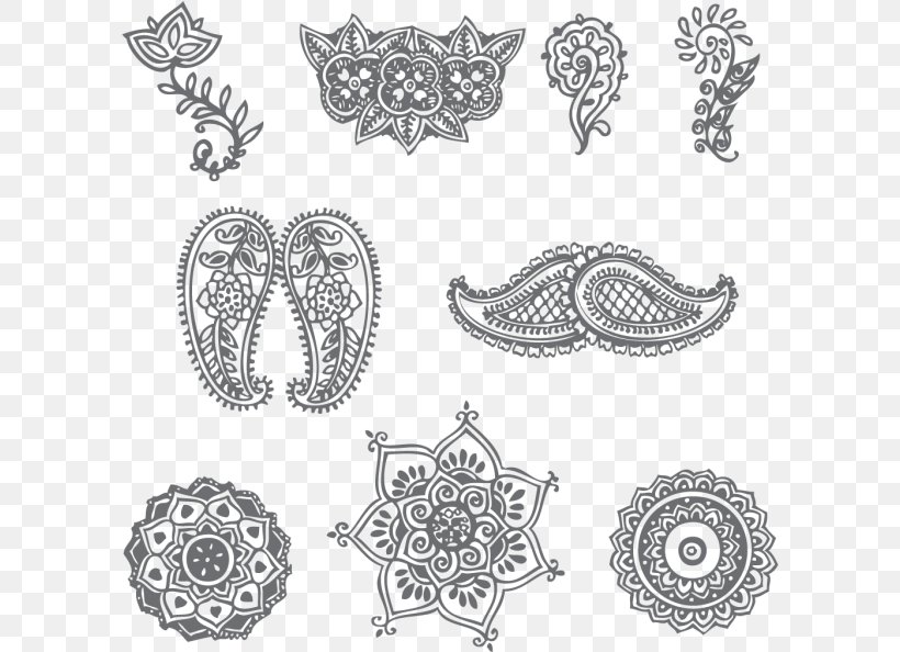 Henna Mehndi Tattoo Drawing, PNG, 600x594px, Henna, Abziehtattoo, Art, Black And White, Body Jewelry Download Free