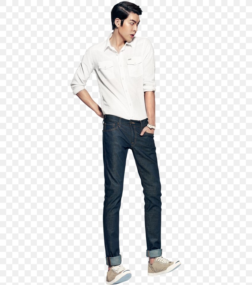 Jeans Kim Woo-bin T-shirt Model, PNG, 555x928px, Jeans, Blue, Clothing, Denim, Dress Shirt Download Free