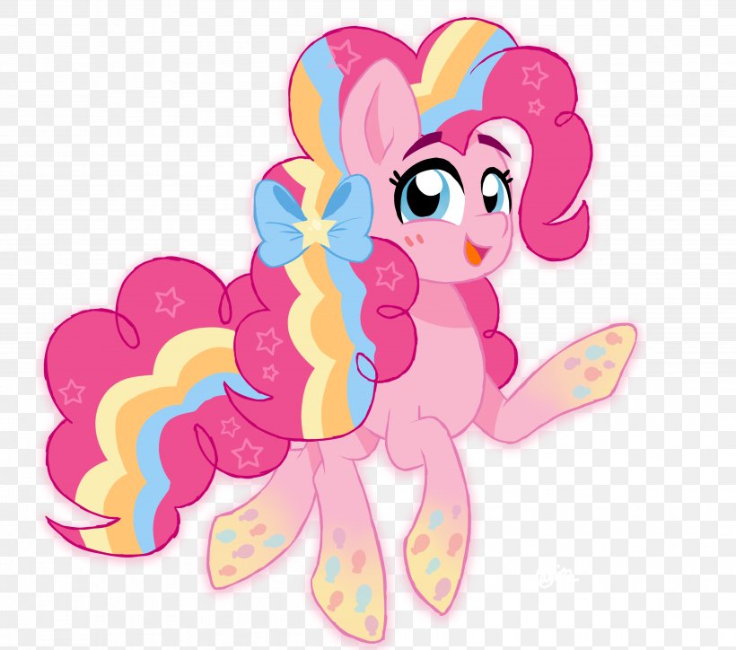 Pony Pinkie Pie Horse Fan Art Illustration, PNG, 3972x3508px, Watercolor, Cartoon, Flower, Frame, Heart Download Free