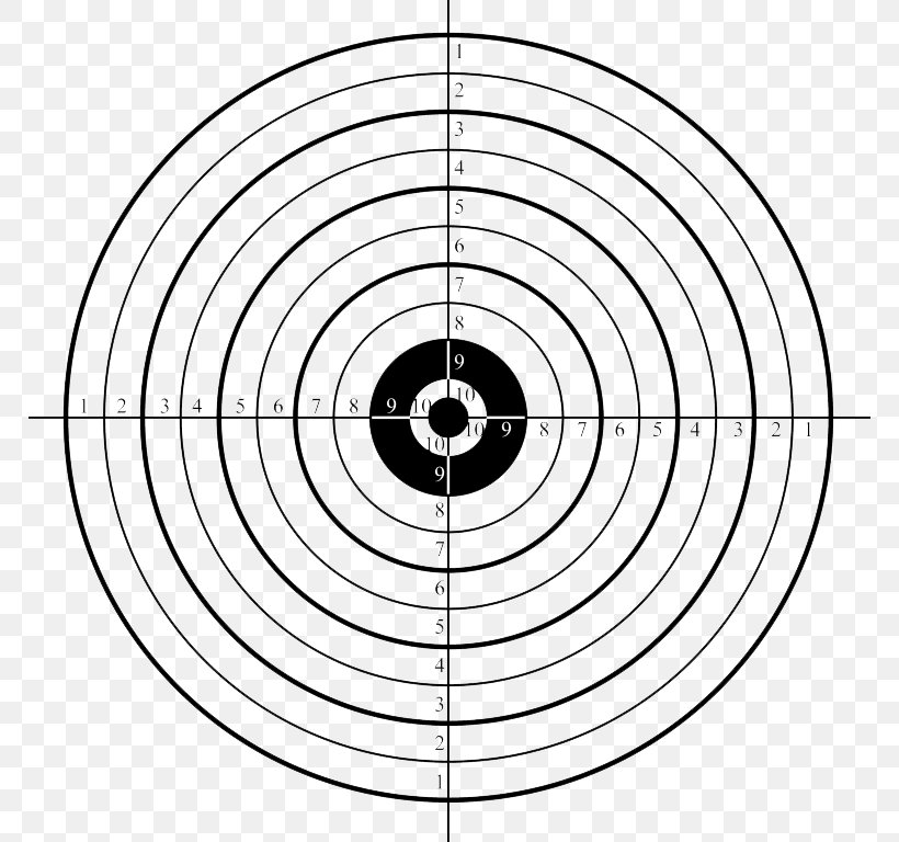 Shooting Target Shooting Sport Shooting Range Clip Art, PNG, 768x768px, Shooting Target, Area, Black And White, Clay Pigeon Shooting, Firearm Download Free