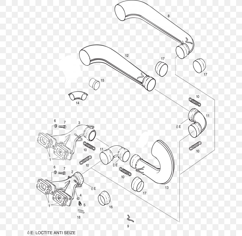 Car Exhaust System Rotax 503 Muffler Engine, PNG, 800x800px, Car, Area, Auto Part, Black And White, Brprotax Gmbh Co Kg Download Free