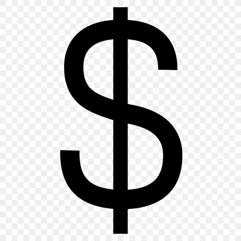 Dollar Sign Currency Symbol United States Dollar Clip Art, PNG, 2000x2000px, Dollar Sign, Australian Dollar, Brand, Currency, Currency Symbol Download Free