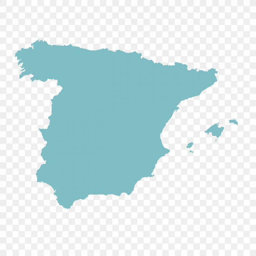 Spain Vector Map Blank Map, PNG, 1200x1200px, Spain, Aqua, Blank Map, Blue, Cloud Download Free
