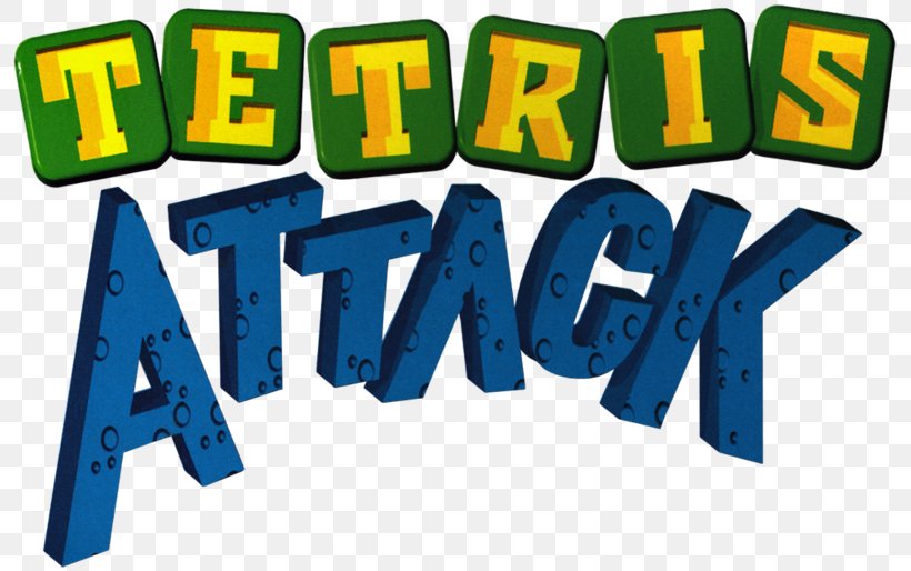 Tetris Attack Super Nintendo Entertainment System Logo Game Boy, PNG, 800x514px, Tetris Attack, Area, Banner, Blue, Brand Download Free