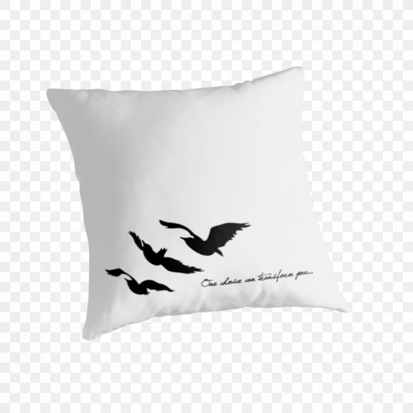 Throw Pillows Cushion The Divergent Series Font, PNG, 875x875px, Throw Pillows, Black And White, Common Raven, Cushion, Divergent Download Free