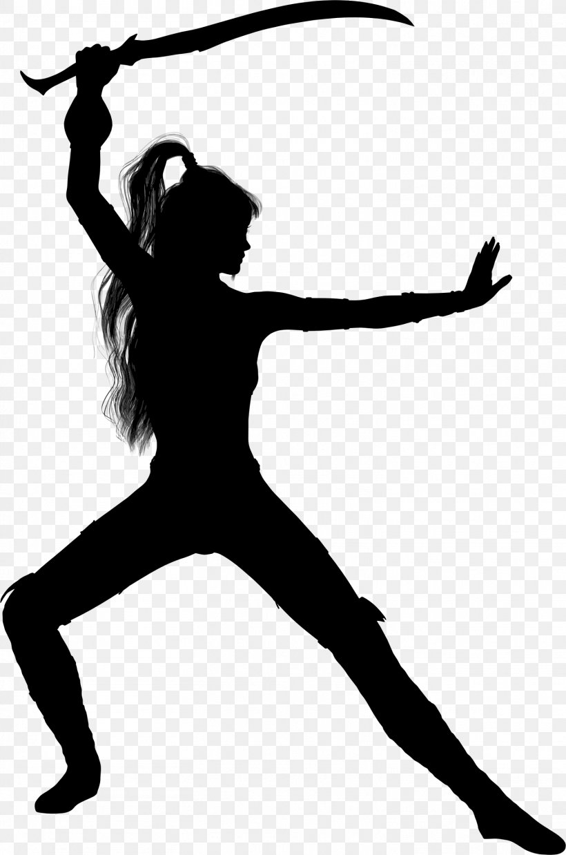 Female Warrior Silhouette, PNG, 1514x2286px, Female, Arm, Ballet Dancer, Black And White, Combat Download Free