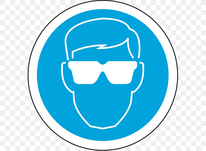 Eye Protection Glasses Sign Occupational Safety And Health, PNG, 600x600px, Eye Protection, Area, Black And White, Blue, Eyewear Download Free